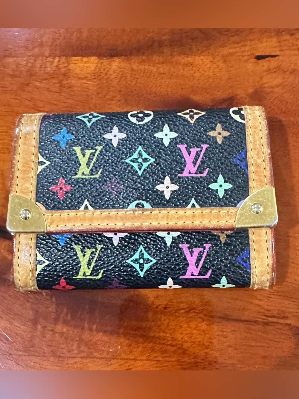 🌈  Louis Vuitton x Takashi Murakami Monogram Multicolore Porte-Monnaie Plat